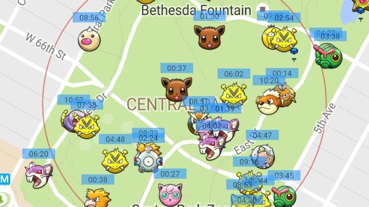 new pokemon go live map